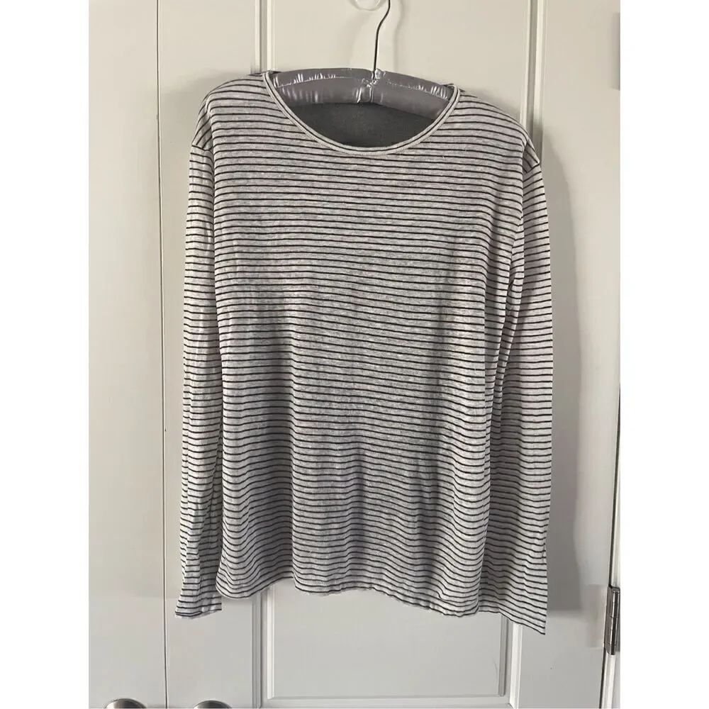 T by Alexander Wang 100% Linen Long Sleeve Tee